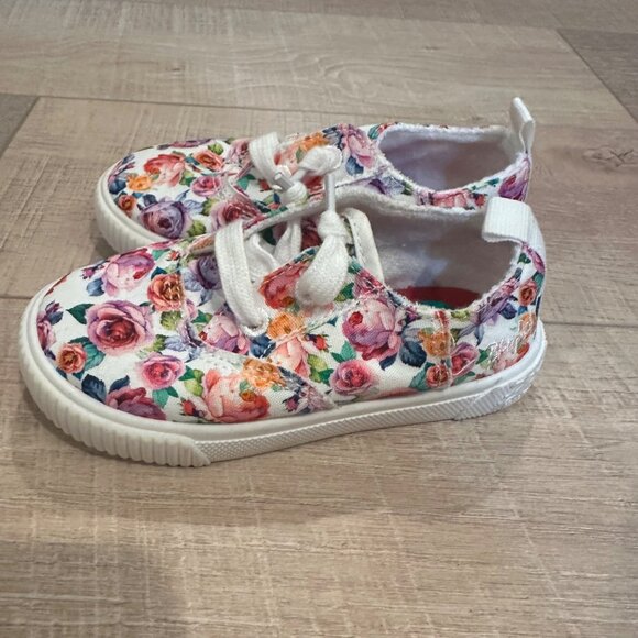 BLOWFISH TODDLER GIRLS SIZE 8 FLORAL SNEAKERS SHOES NEW - Picture 1 of 8